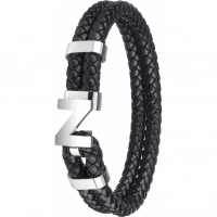 Браслет Zippo Steel Braided Leather Bracelet (20 см) купить в Тюмени