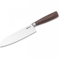 Кухонный нож Boker Core Santoku, сталь X50CrMoV15, рукоять орех купить в Тюмени