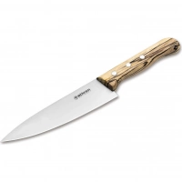 Кухонный шеф-нож Boker Tenera Chef’s Medium Ice Beech, 158 мм, сталь С75, рукоять белый бук купить в Тюмени