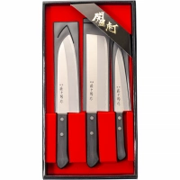 Набор из 3-х кухонных ножей Fuji Cutlery Tojiro, заточка #3000 купить в Тюмени