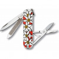 Нож перочинный Victorinox Edelweiss 0.6203.840 58мм 7 функций дизайн рукояти Эдельвейс купить в Тюмени