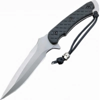 Нож с фиксированным клинком Spartan Blades Ares, клинок Stonewash, сталь CPM-S35VN, рукоять черная микарта, чехол черный купить в 