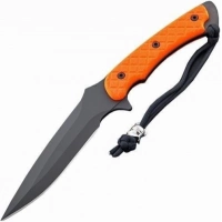 Нож с фиксированным клинком Spartan Blades Ares, сталь CPM-S35VN, рукоять оранжевая микарта, чехол черный купить в 