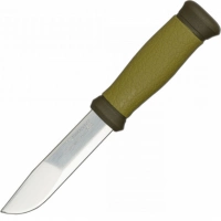 Нож с фиксированным лезвием Morakniv 2000, сталь Sandvik 12C27, рукоять пластик/резина, зеленый купить в Тюмени