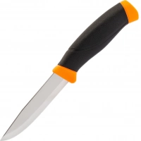 Нож с фиксированным лезвием Morakniv Companion Orange, сталь Sandvik 12C27, рукоять резина/пластик, оранжевый купить в Тюмени