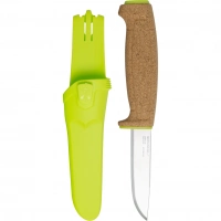 Нож с фиксированным лезвием Morakniv Floating Knife (S) Lime, сталь Sandvik 12C27, пробковая ручка купить в Тюмени