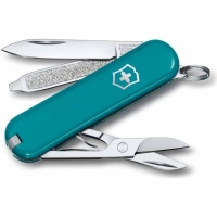 Нож Victorinox Classic SD Colors, Mountain Lake (0.6223.23G) бирюзовый, 7 функций 58мм купить в Тюмени