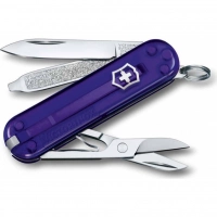 Нож Victorinox Classic SD Colors, Persian Indigo (0.6223.T29G) фиолетовый полупрозрачный, 7 функций 58мм купить в Тюмени