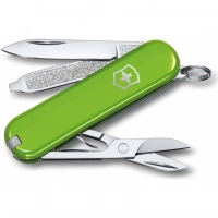 Нож Victorinox Classic SD Colors, Smashed Avocado (0.6223.43G) светло-зелёный, 7 функций 58мм купить в Тюмени