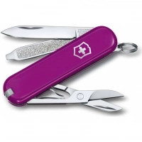 Нож Victorinox Classic SD Colors, Tasty Grape (0.6223.52G) пурпурный, 7 функций 58мм купить в Тюмени