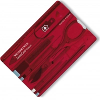 Швейцарская карта Victorinox SwissCard, сталь X45CrMoV15, рукоять ABS-Пластик, красный купить в Тюмени