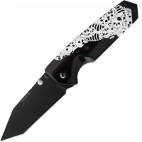 Складной нож Hogue EX-02 Tanto Skulls & Bones, сталь 154CM, рукоять ABS-пластик купить в Тюмени